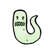 cartoon green ghost N25