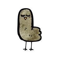 funny cartoon bird N194