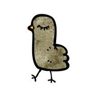 funny cartoon bird N195