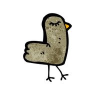 funny cartoon bird N197