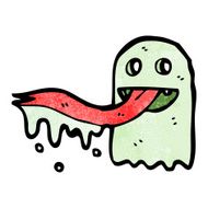 cartoon spooky ghost N115