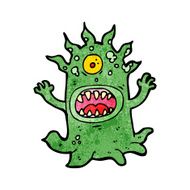 cartoon alien monster N35