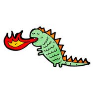 fire breathing monster cartoon N6
