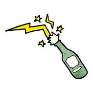 Cartoon Champagne Bottle N8