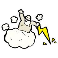 cartoon god on cloud N12