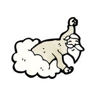 cartoon god on cloud N14