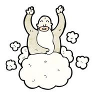 cartoon god on cloud N15