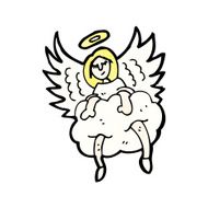 cartoon angel old cloud N5