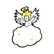 cartoon angel old cloud N6