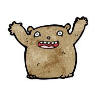 cartoon crazy happy bear