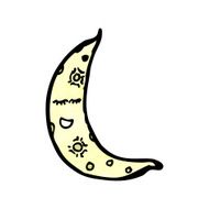 Cartoon Crescent Moon N20