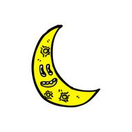 Cartoon Crescent Moon N21
