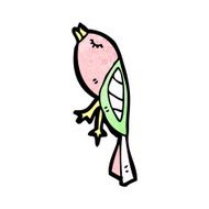 cartoon exotic bird N4