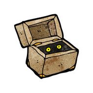 spooky monster in box cartoon N6