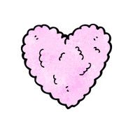 cartoon pink cloud heart N2