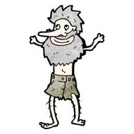 cartoon ship wrecked hermit man N3