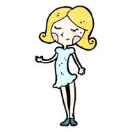 cartoon pretty blond girl N15
