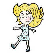 cartoon pretty blond girl N17