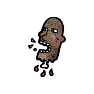 gross severed head cartoon N35