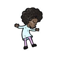 cartoon dancing woman N55