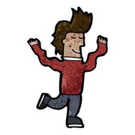 cartoon excited man N107