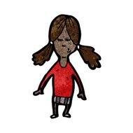 cartoon girl with pig tails N3
