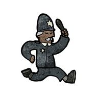 cartoon running policeman N2