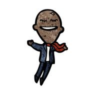 cartoon balloon head businessman N8