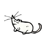 cartoon white mouse N27