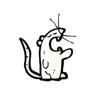 cartoon white mouse N29