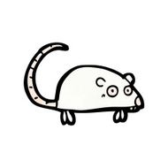 cartoon white mouse N30