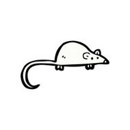 cartoon white mouse N32