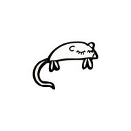 cartoon white mouse N33