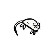 cartoon white mouse N36