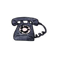 cartoon old style telephone N3