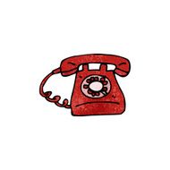 cartoon old style telephone N4