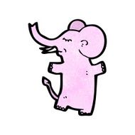 pink elephant cartoon character N2