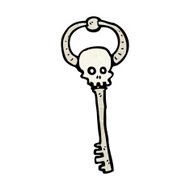 Cartoon Skeleton Key N11