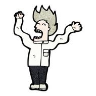 cartoon mad scientist N13
