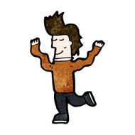 cartoon prancing man N4