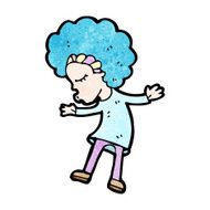 cartoon disco dancing girl N2