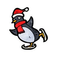 Cartoon Christmas Penguin N26