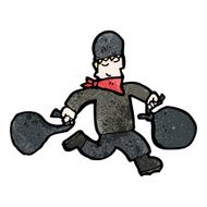 Cartoon Bank Robber N14