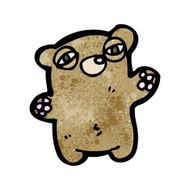 cartoon tired teddy bear N4