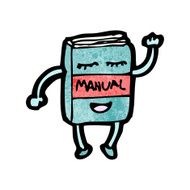 cartoon waving manual book N2