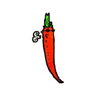 cartoon chili pepper N18