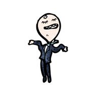 cartoon balloon head businesm N3