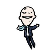 cartoon balloon head businesm N4