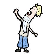 cartoon singing man N17