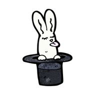 cartoon rabbit in top hat N6